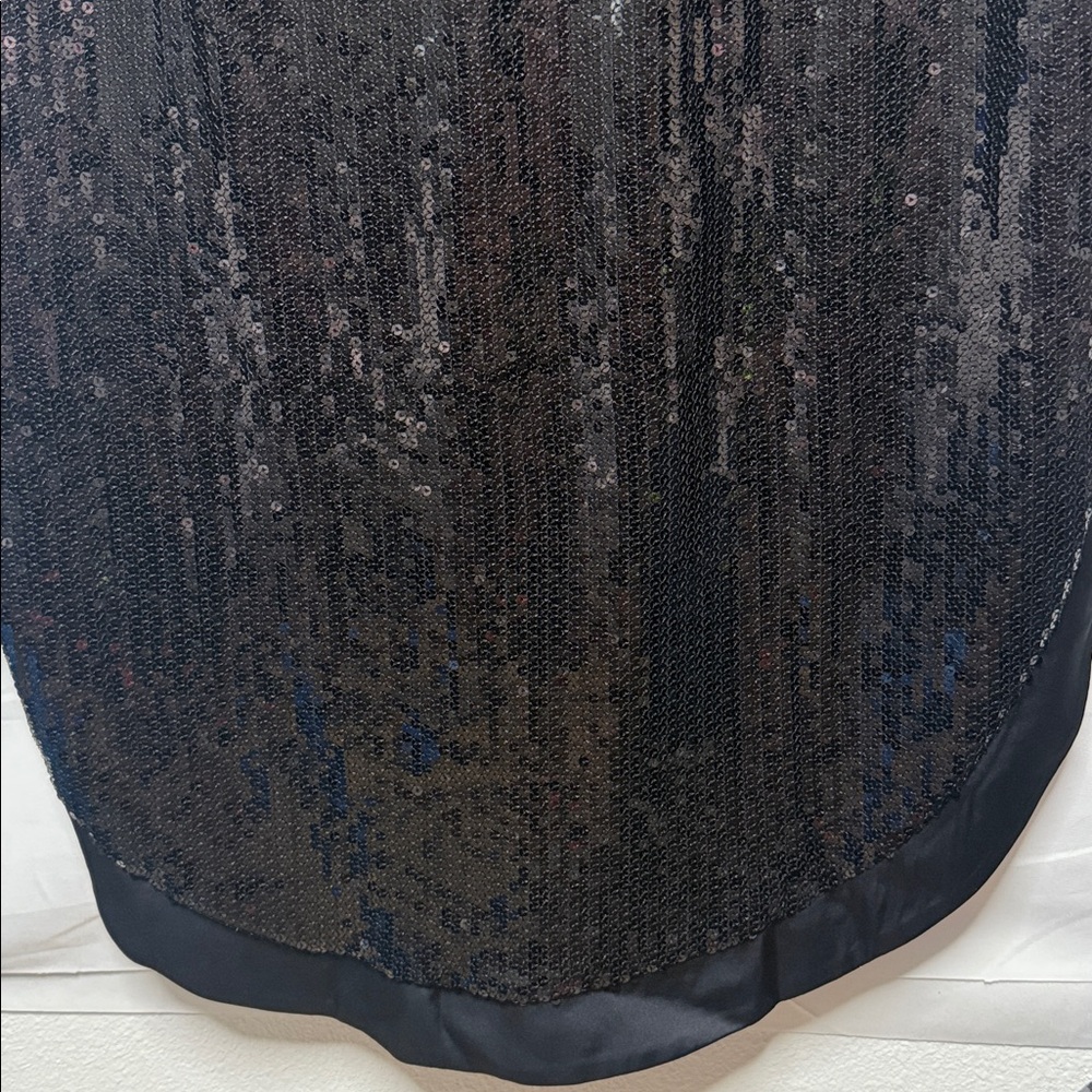 NWOT Prabal Gurung Collab black cross chest bow back sequin cocktail gown 18W - Picture 4 of 13